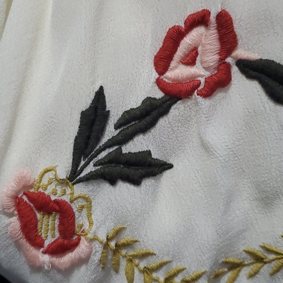 Nanette Lepore Cream Embroidered Maxi Dress Sz 2 - Picture 5 of 5